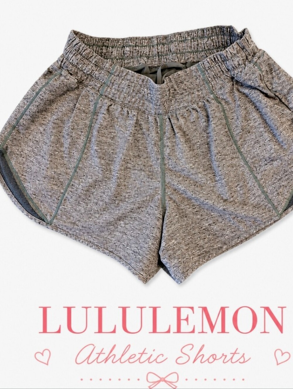 lululemon athletica Heather Gray Athletic Running Shorts